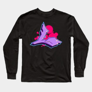 Letter L - Graffiti Street Art Style Long Sleeve T-Shirt